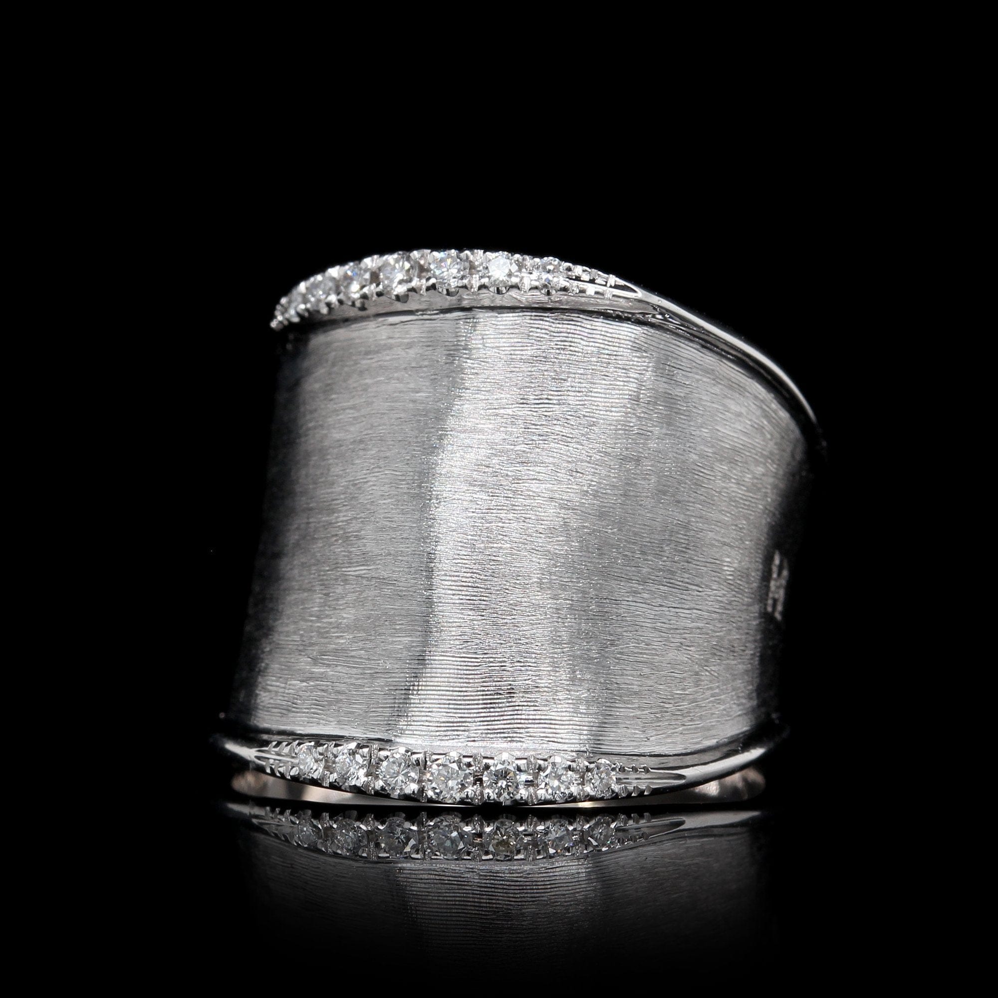 Marco Bicego 18K White Gold Estate Diamond Luneria Ring