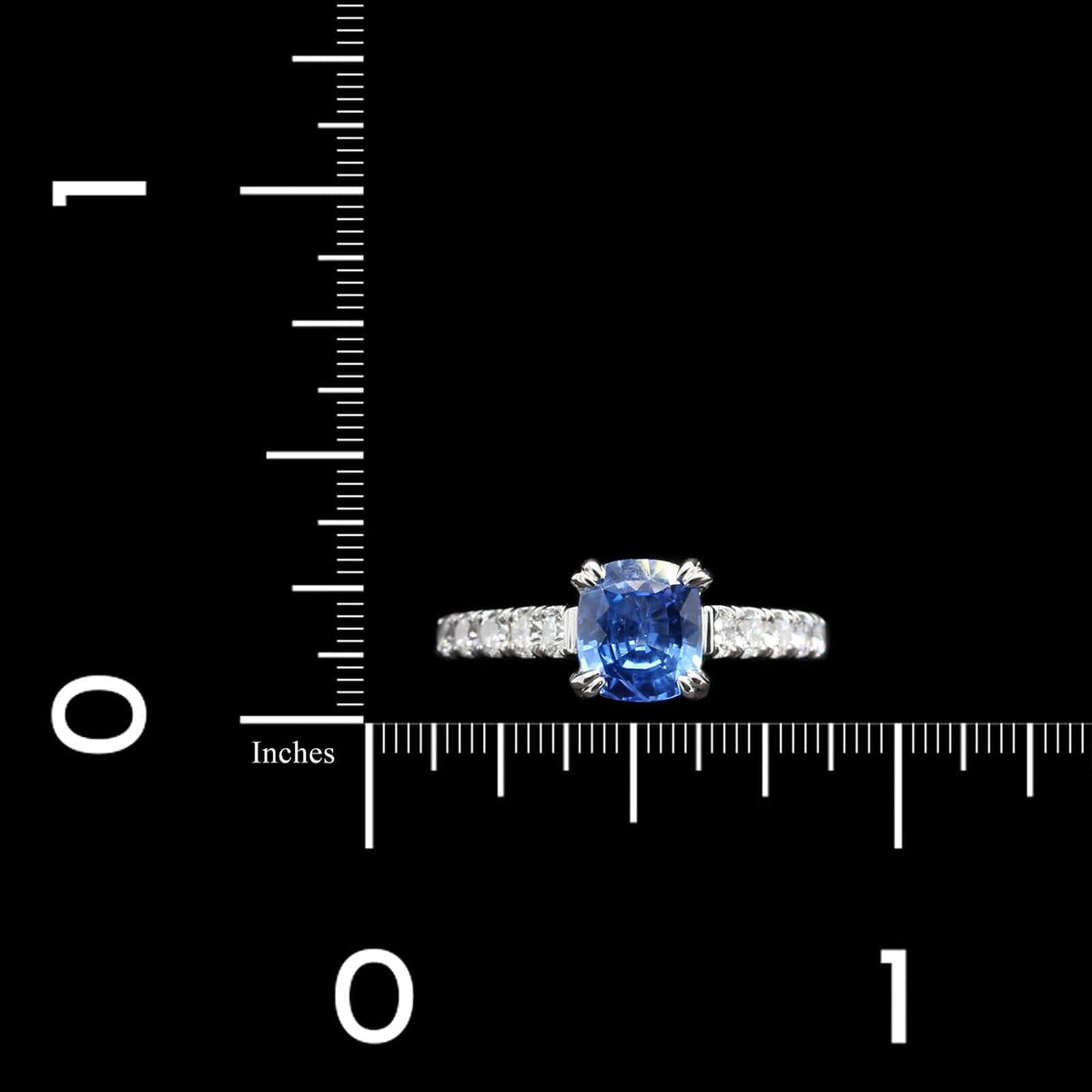 Platinum Estate Sapphire and Diamond Ring