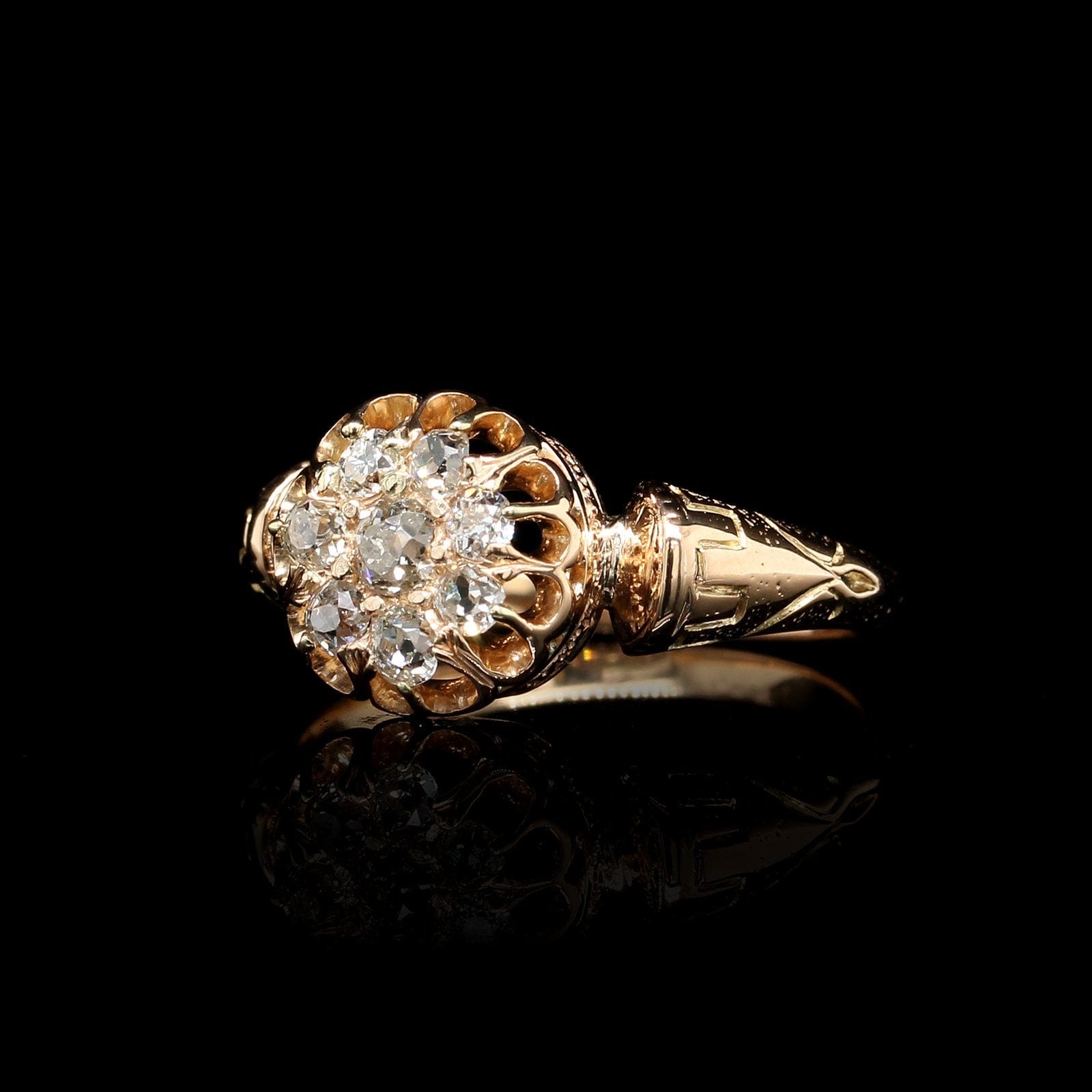 Vintage 14K Yellow Gold Estate Diamond Ring