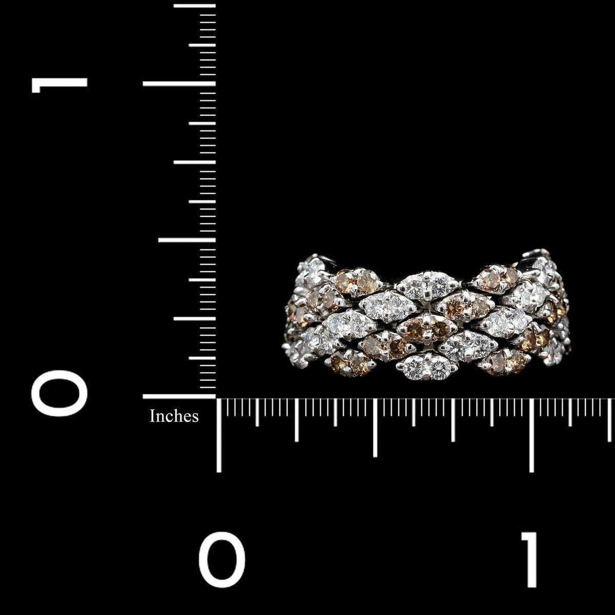 Garavelli 18K White Gold Estate Diamond Flexible Ring