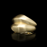 18K Yellow Gold Estate Double Dome Ring