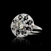 Art Deco Platinum Estate Diamond Ring