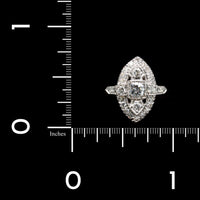14K White Gold Estate Style Diamond Ring
