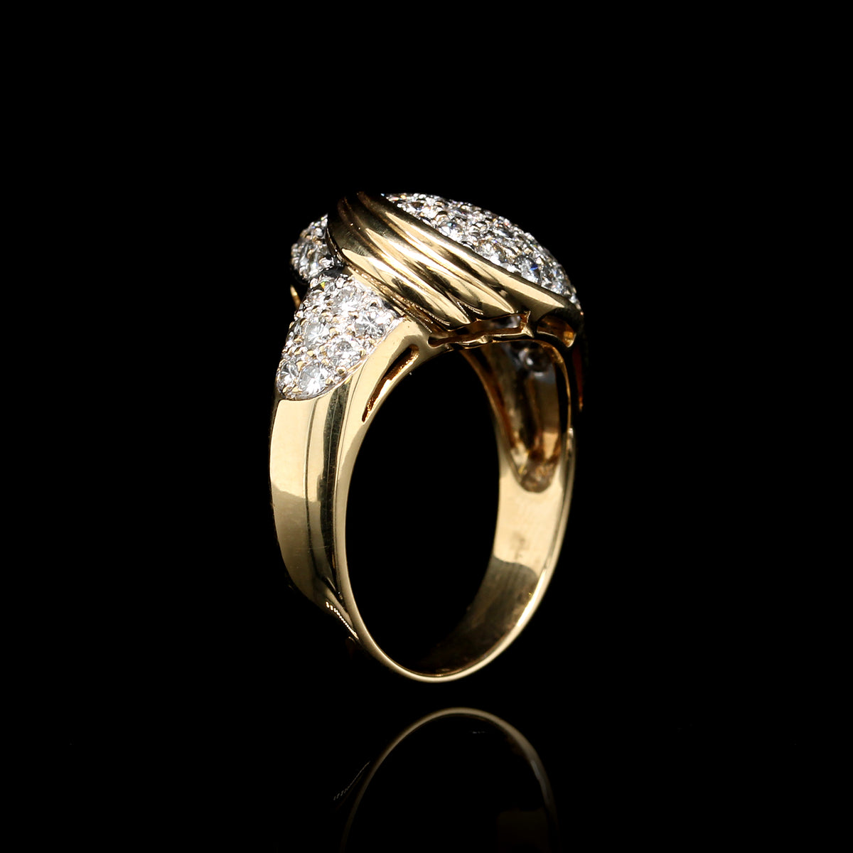 18K Yellow Gold Estate Diamond Ring