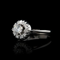 14K White Gold Estate Diamond Ring
