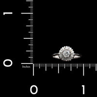 14K White Gold Estate Diamond Ring