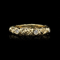 18K Yellow Gold Estate Diamond Ring