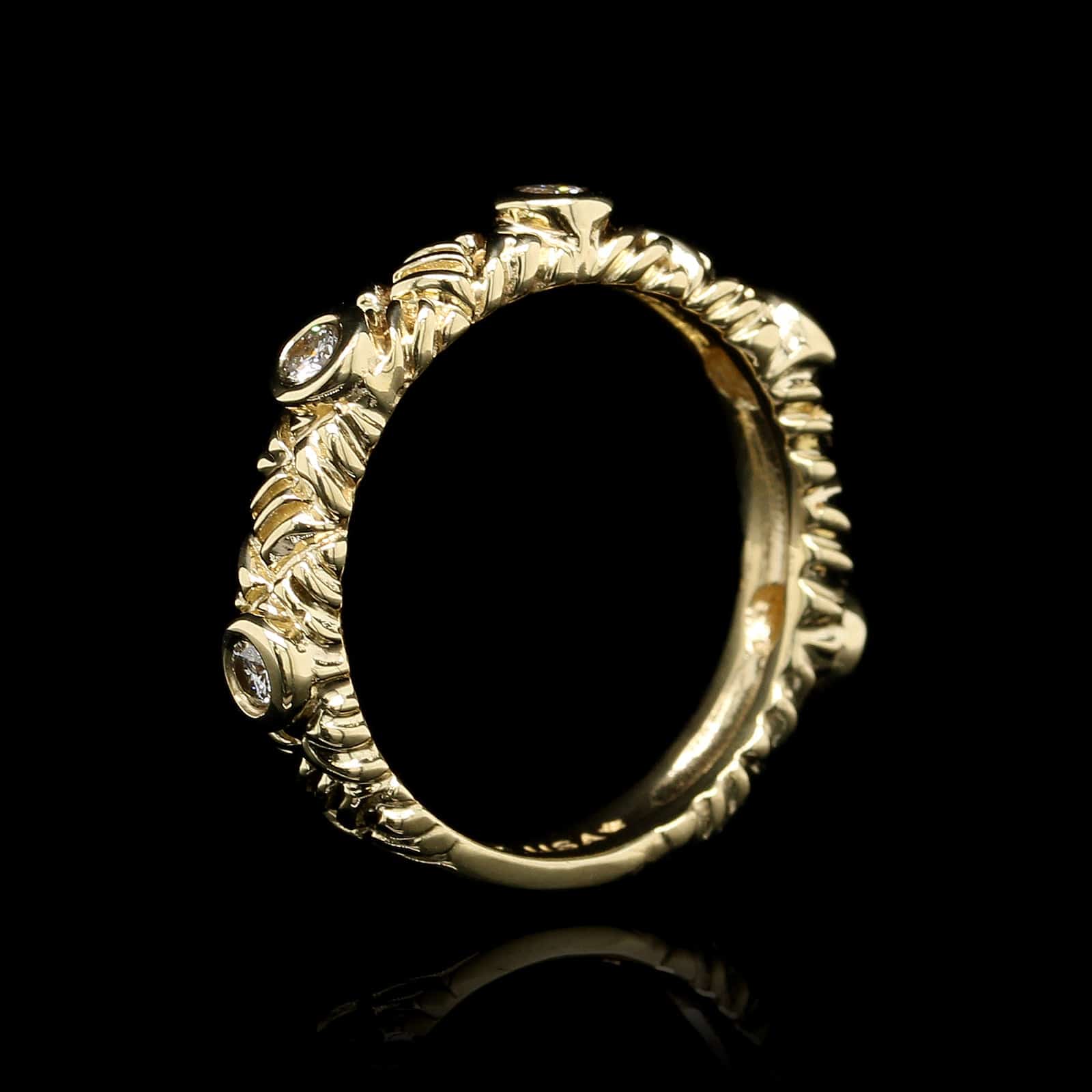 18K Yellow Gold Estate Diamond Ring