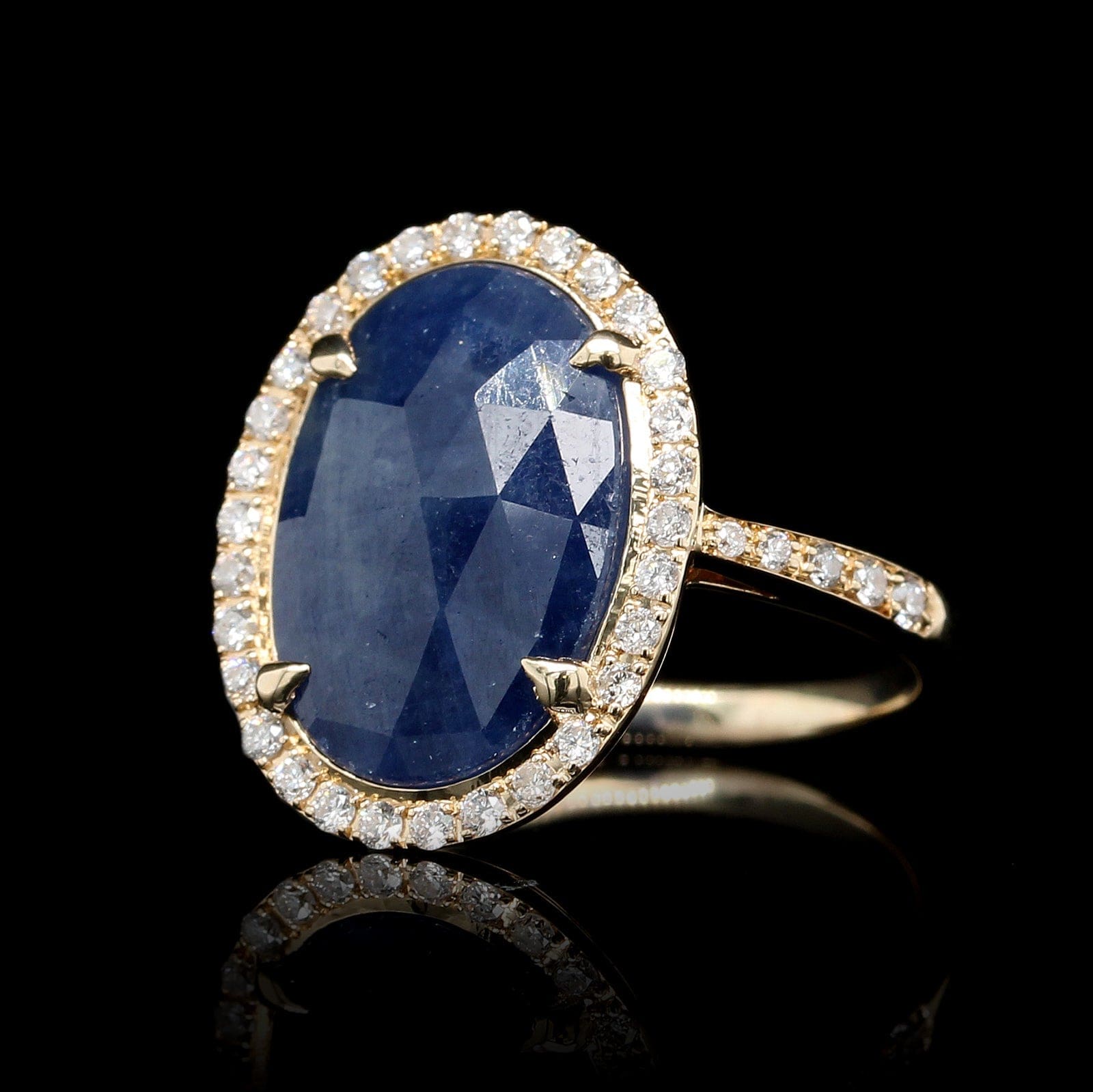 14K Yellow Gold Estate Sapphire and Diamond Ring, 14k yellow gold, Long's Jewelers