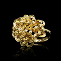 18K Yellow Gold Estate Swirl Ring