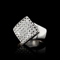 18K White Gold Estate Diamond Ring