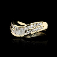 18K Yellow Gold Estate Diamond Ring