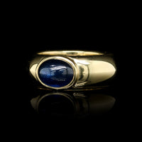 Jean Vitau 18K Yellow Gold Estate Sapphire Ring