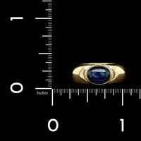 Jean Vitau 18K Yellow Gold Estate Sapphire Ring