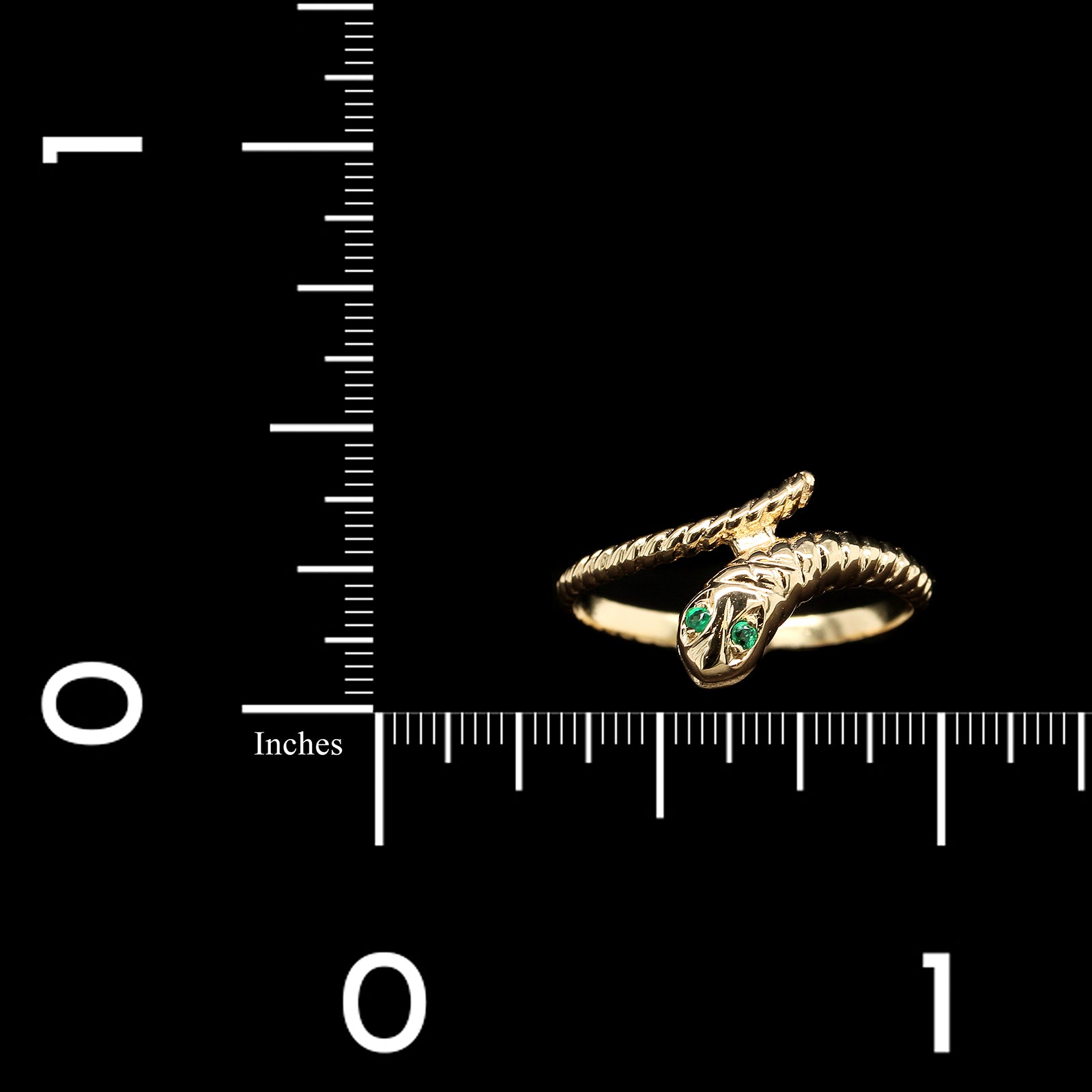 18K Yellow Gold Estate Snake Ring