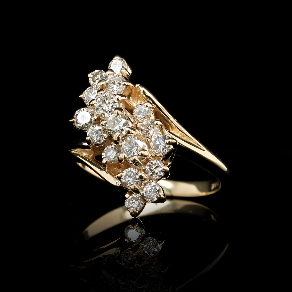 14K Yellow Gold Estate Diamond Ring