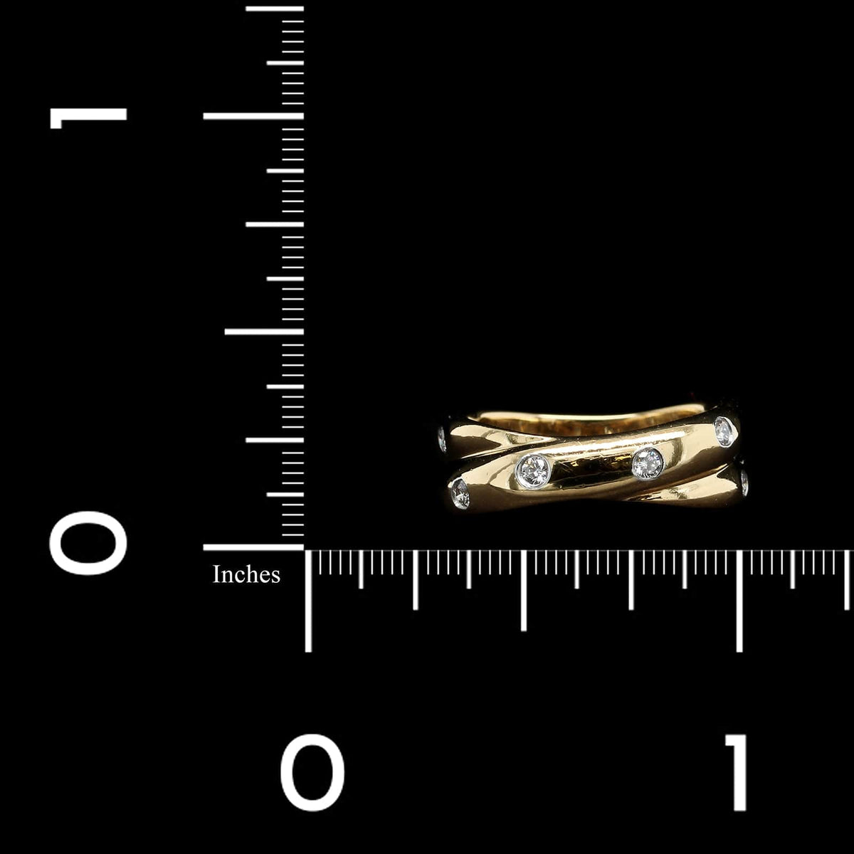 Tiffany & Co. 18K Yellow Gold and Platinum Diamond Estate Etoile Ring