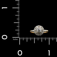 Vintage 14K Two-tone Gold Estate Diamond Ring
