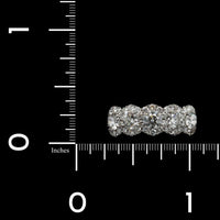 Platinum Estate Diamond Five Stone Halo Ring