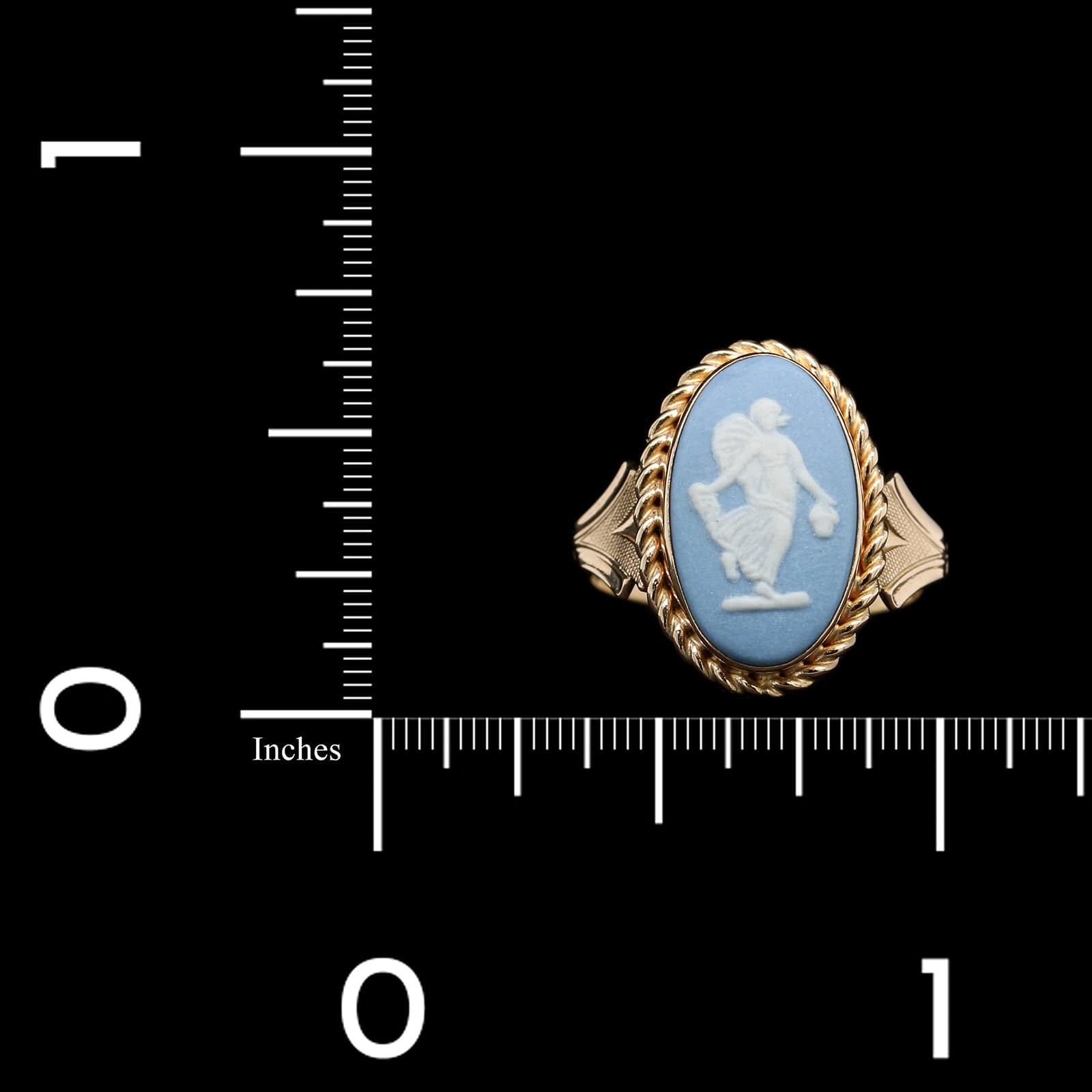 14K Yellow Gold Estate Wedgewood Cameo Ring Long s Jewelers