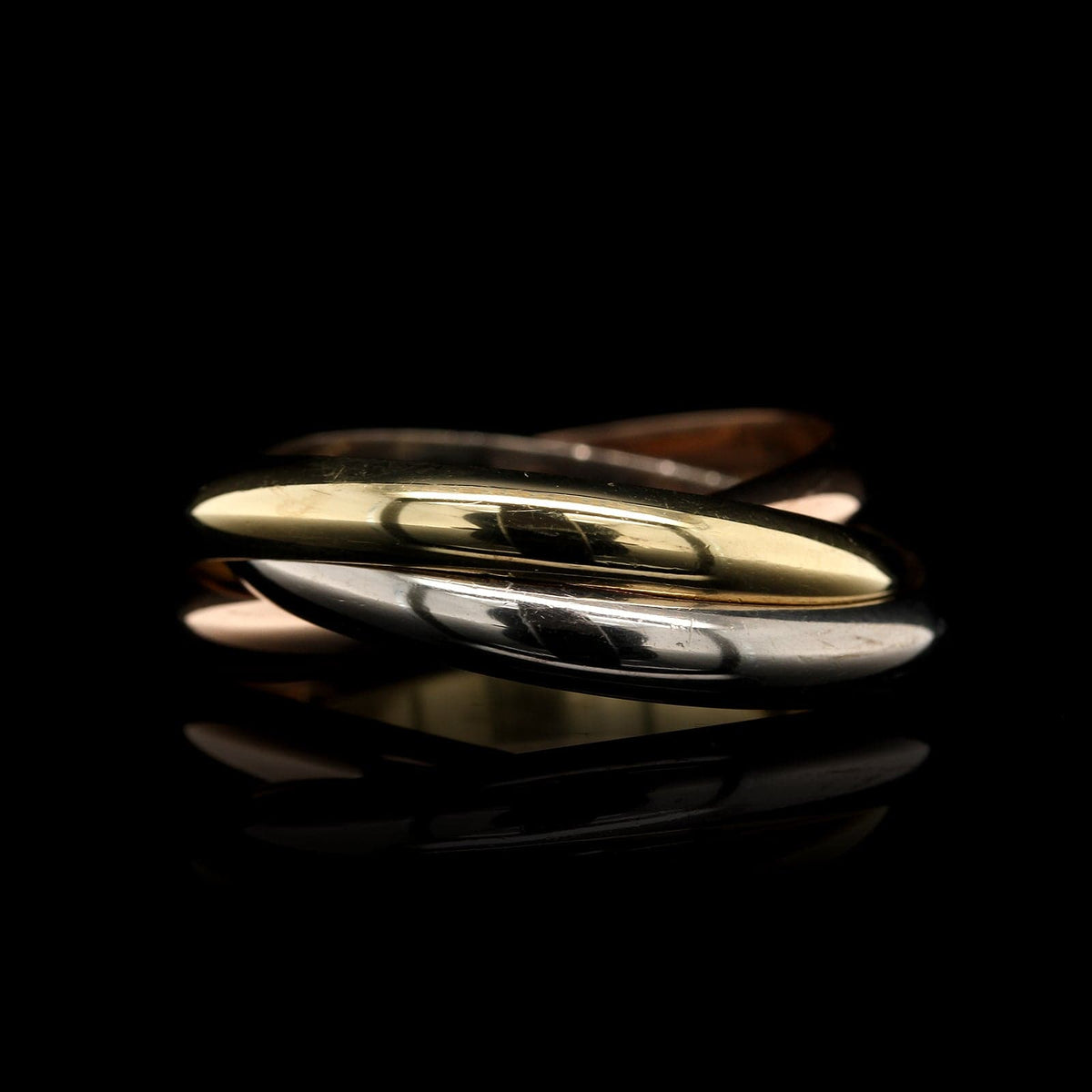 Cartier 18K Tricolor Gold Estate Trinity Band Long s Jewelers
