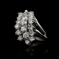 14K White Gold Estate Diamond Ring