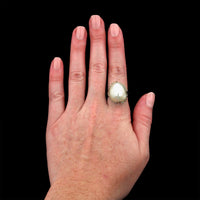14K White Gold Estate Cultured Freshwater Pearl Ring