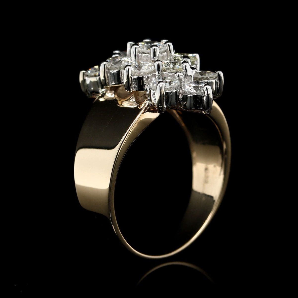 14K Two-tone Gold Estate Diamond Ring
