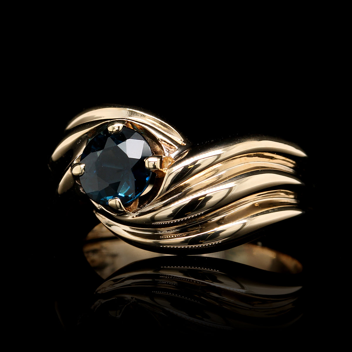 14K Yellow Gold Estate Sapphire Ring