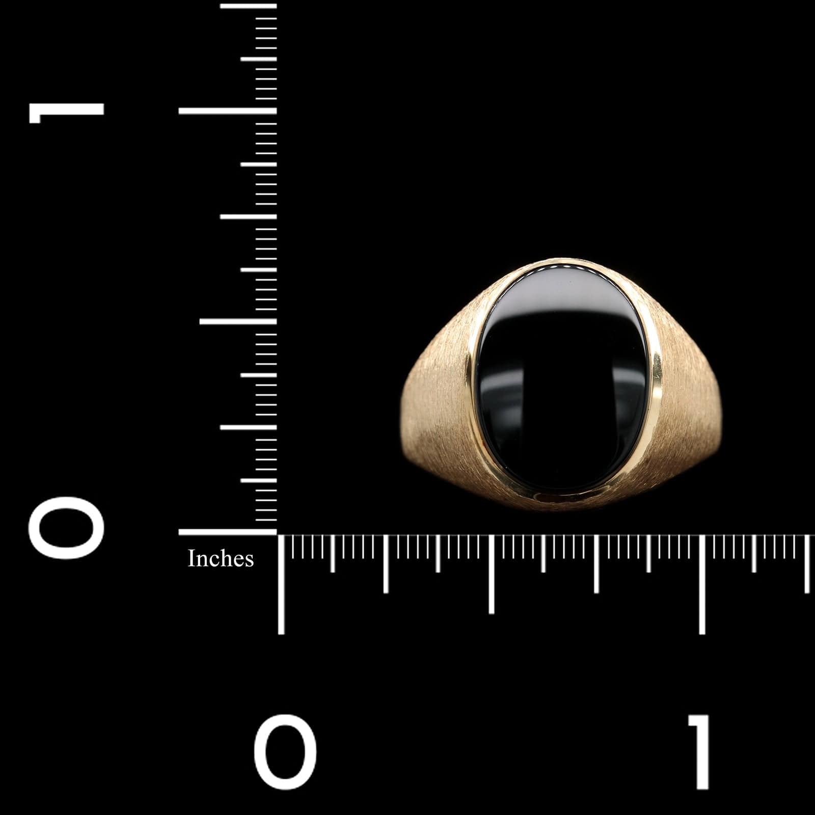 14K White Gold Estate Onyx Ring