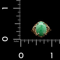 14K Yellow Gold Estate Jadeite Ring