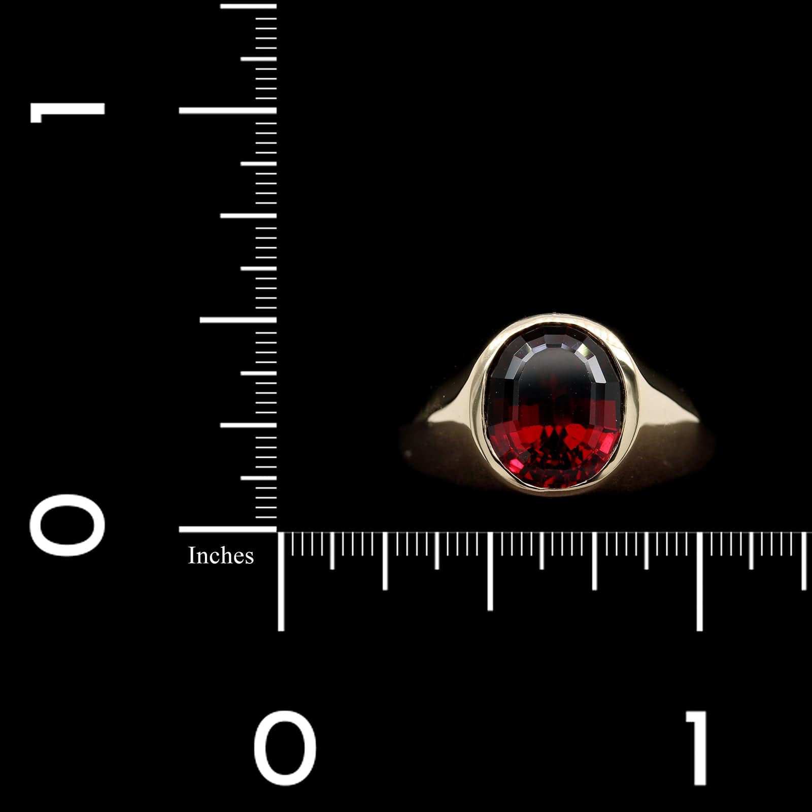 14K Yellow Gold Estate Garnet Ring