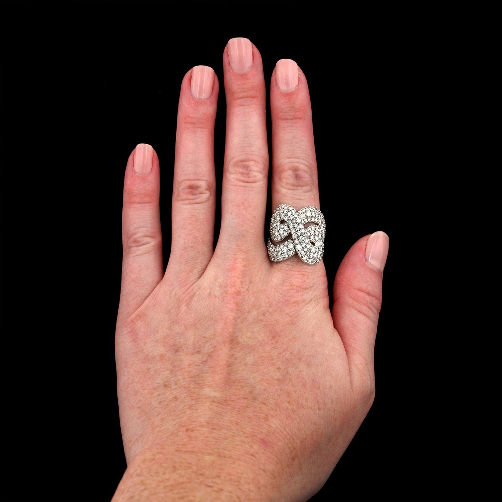 H. Stern 18K White Gold Estate Diamond Celtic Dunes Ring