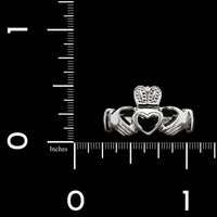 14K White Gold Estate Claddagh Ring