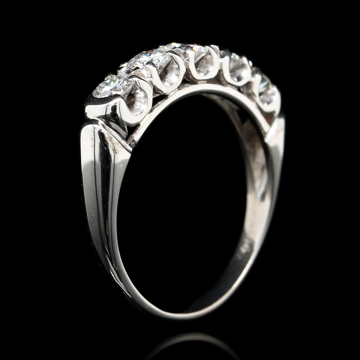14K White Gold Estate Diamond Ring