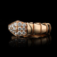 Bulgari 18K Rose Gold Estate and Diamond 'Serpenti Viper' Ring