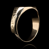 18K Yellow Gold Estate Signet Ring