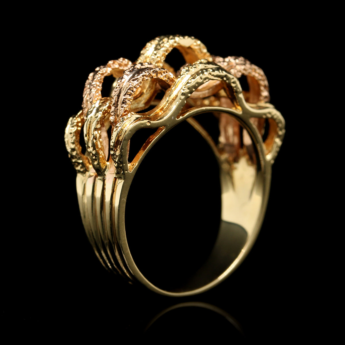 14K Estate Yellow and Rose Gold Ring