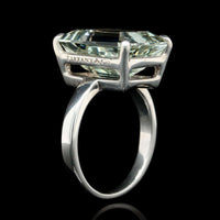 Tiffany & Co. Sterling Silver Estate Prasiolite Ring