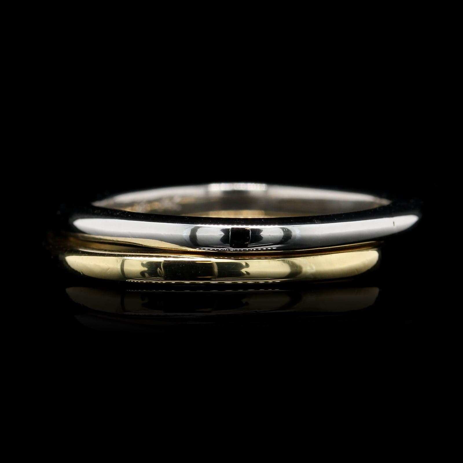 14K Yellow and White Gold Estate Stack Rings
