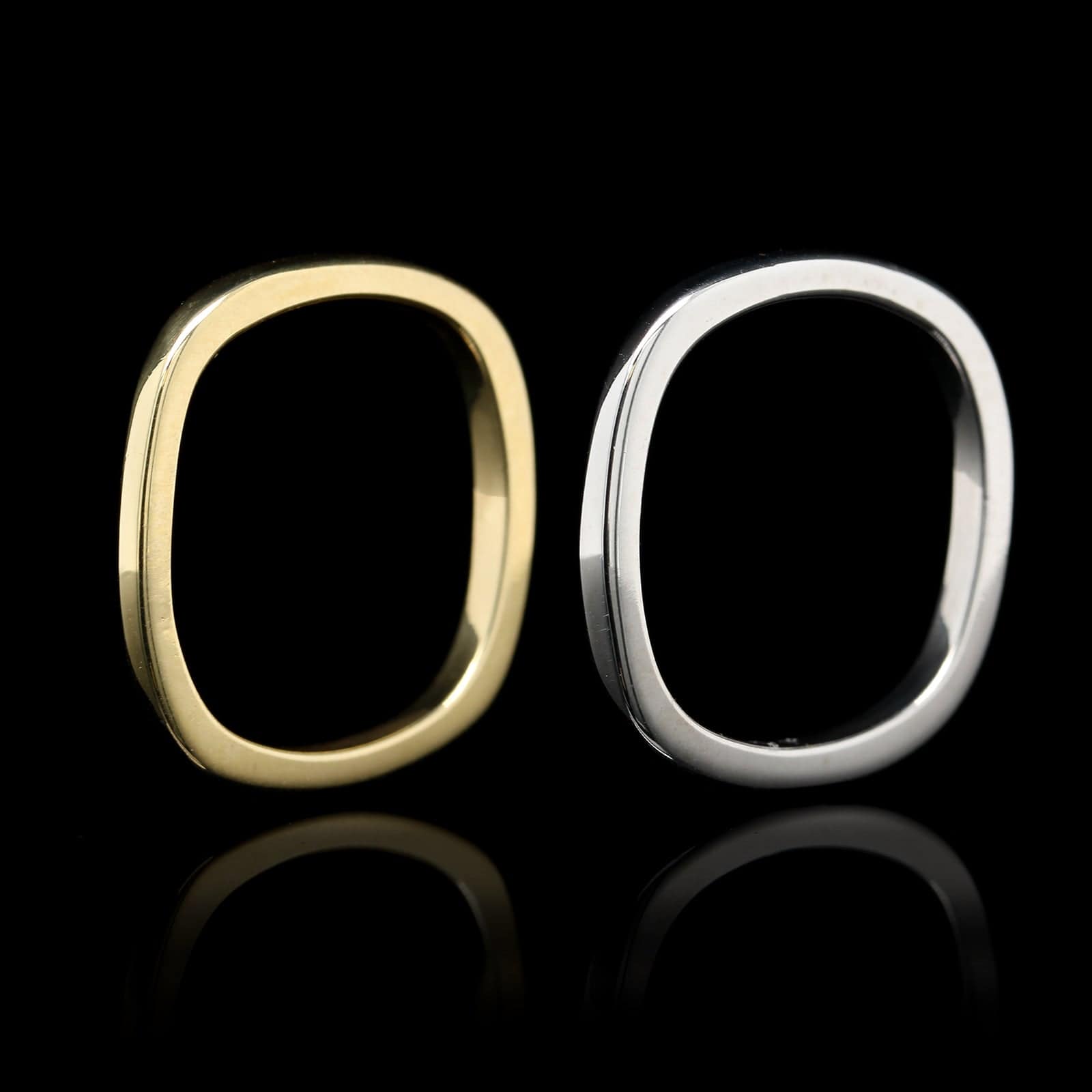 14K Yellow and White Gold Estate Stack Rings