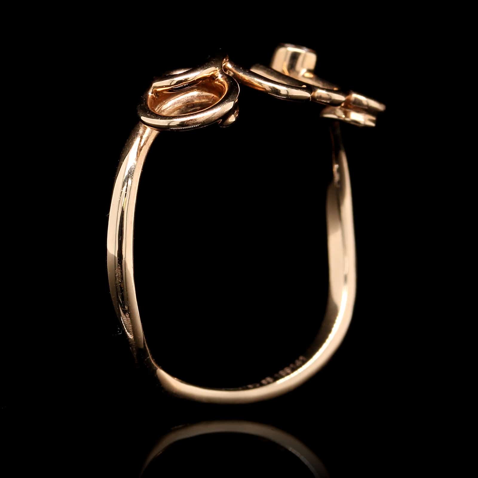 Dior 18K Rose Gold Estate Diamond 'Oui' Ring