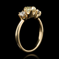 Alexis Kletjian 18K Yellow Gold Estate Yellow Diamond and Diamond 'Juno' Ring