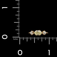Alexis Kletjian 18K Yellow Gold Estate Yellow Diamond and Diamond 'Juno' Ring