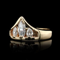 14K Yellow Gold Estate Diamond Ring