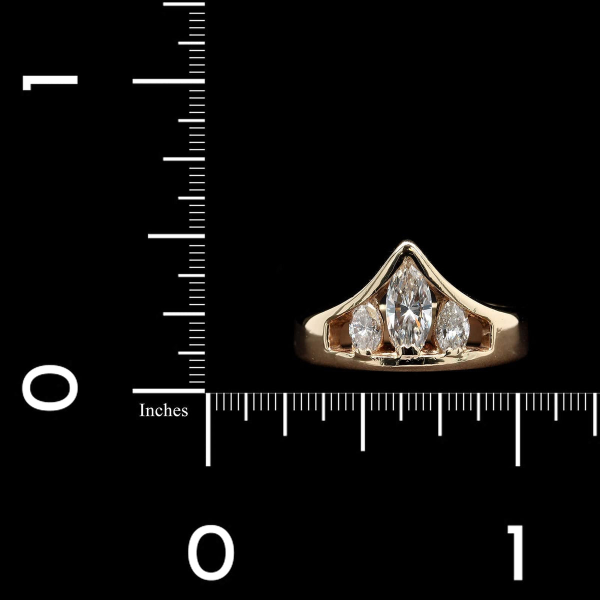 14K Yellow Gold Estate Diamond Ring