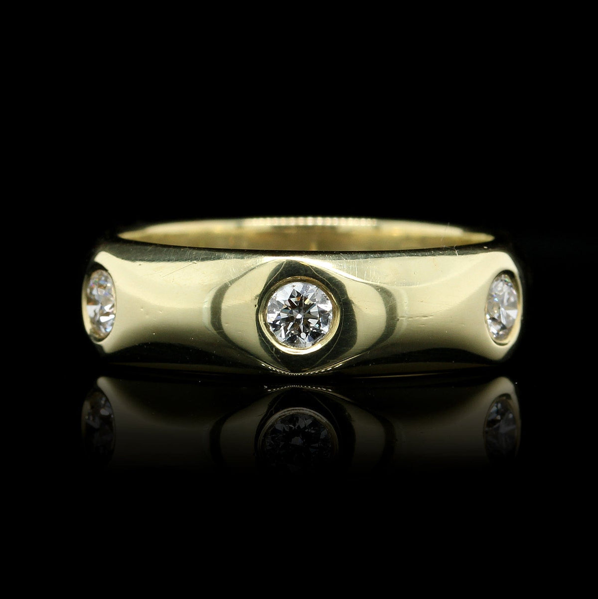 18K Yellow Gold Estate Diamond Ring