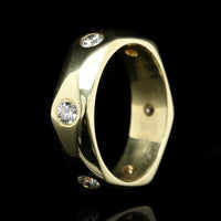 18K Yellow Gold Estate Diamond Ring