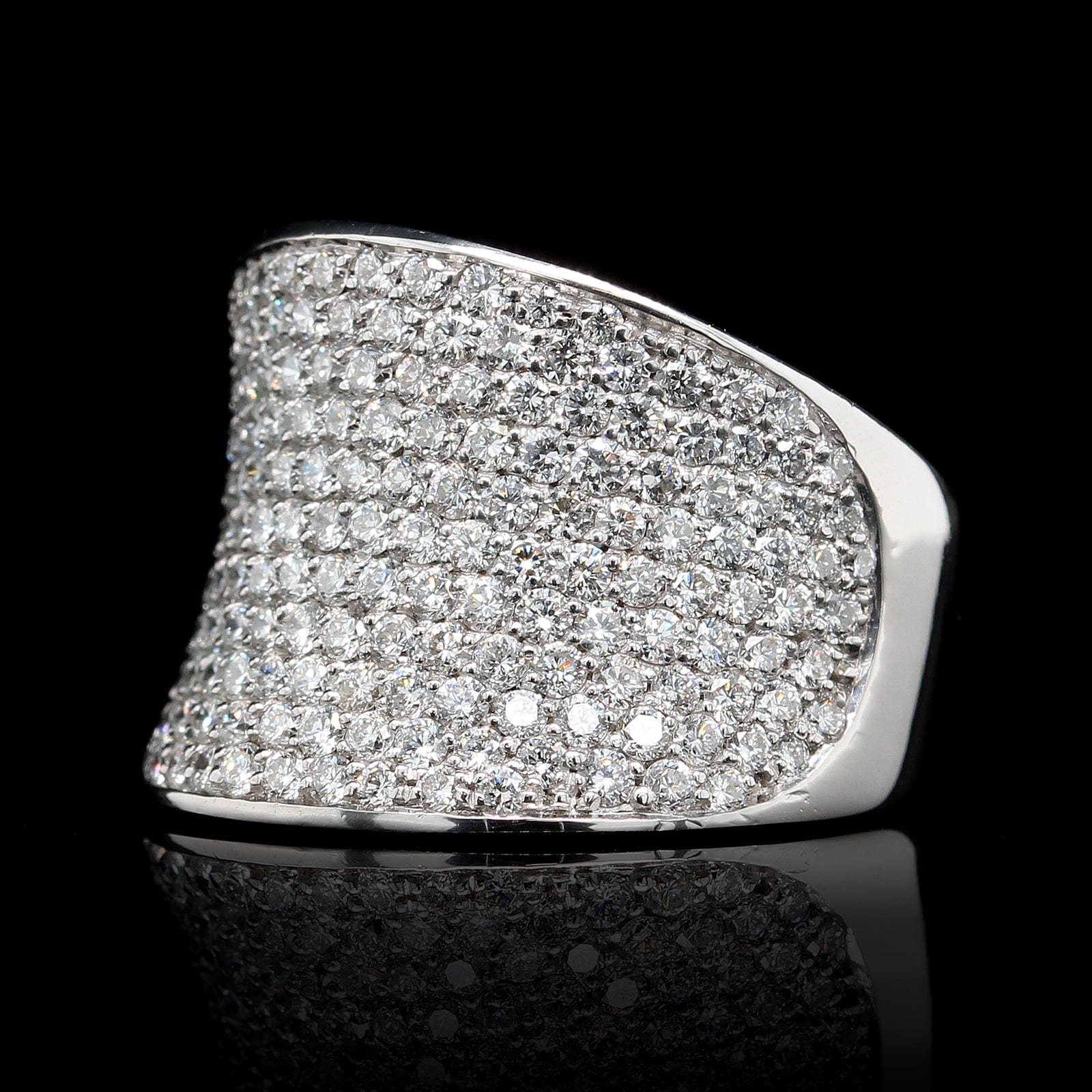 18K White Gold Estate Diamond Saddle Ring – Long's Jewelers