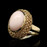 18K Yellow Gold Estate Coral Ring